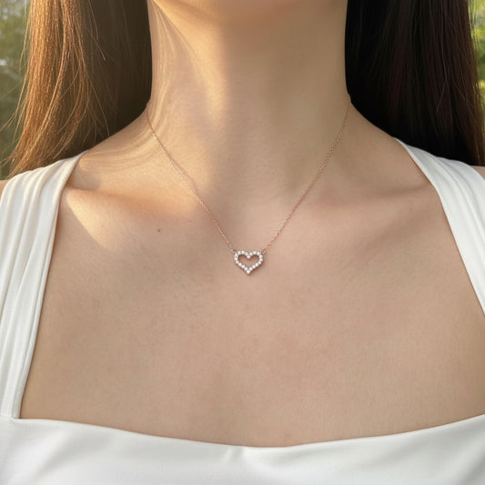 Heart Shaped Pendant Sterling silver massonite earrings handcrafted Kuwait jewelry designer
