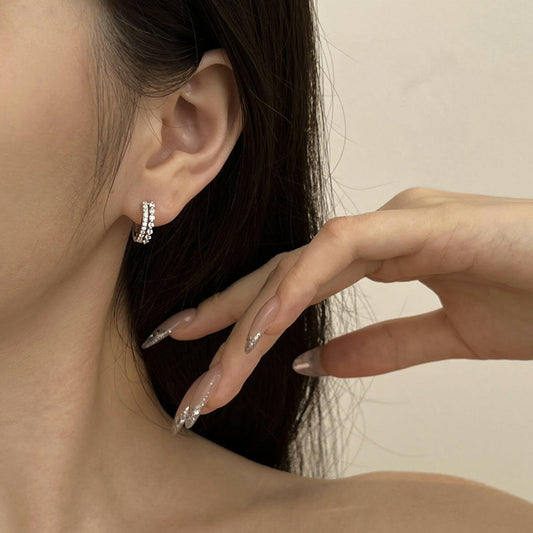 Double Lined Hoop Earrings - Luméra Designs