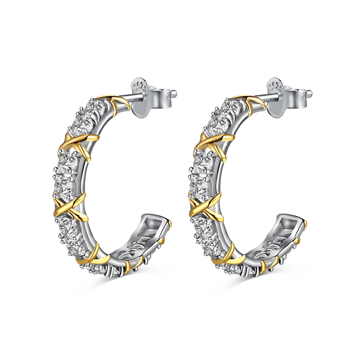 Gold Criss-Cross Earrings