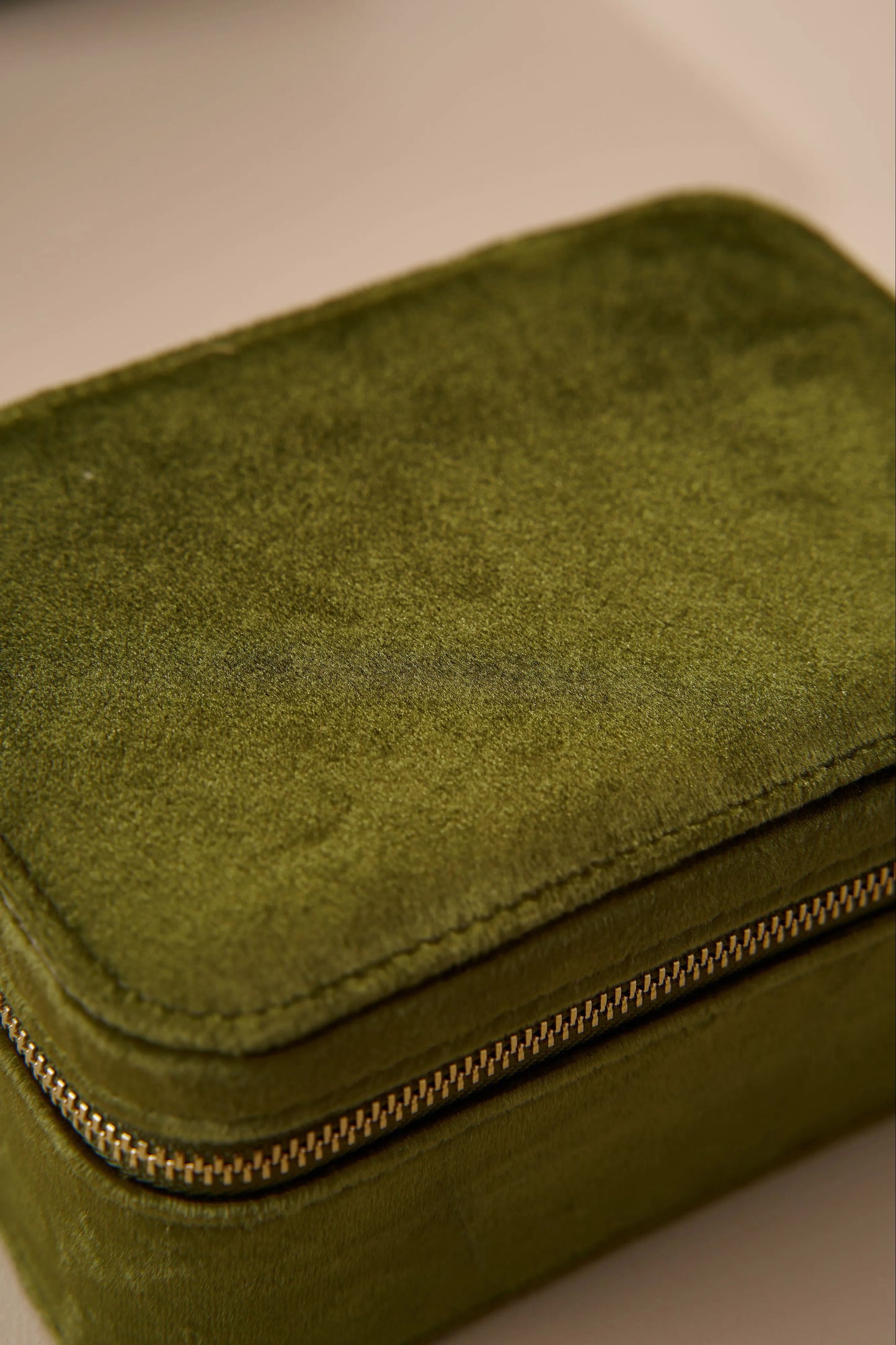 Green Velvet Jewelry Box - Small