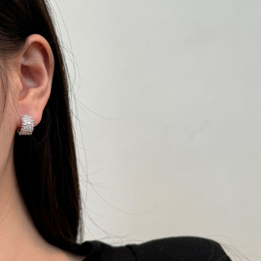 Chunky Hoop Earrings luxury handcrafted gold plated Kuwait