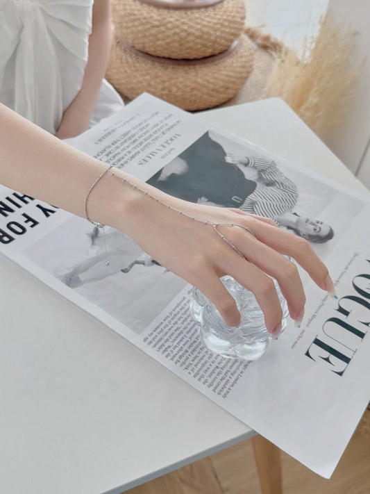 Thin Finger Bracelet sterling silver handcrafted Kuwait designer jewelry elegant