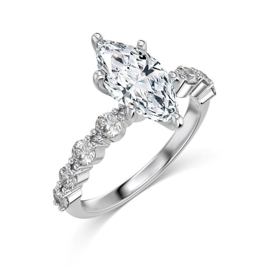 luxury marquise cut ring handcrafted solitaire