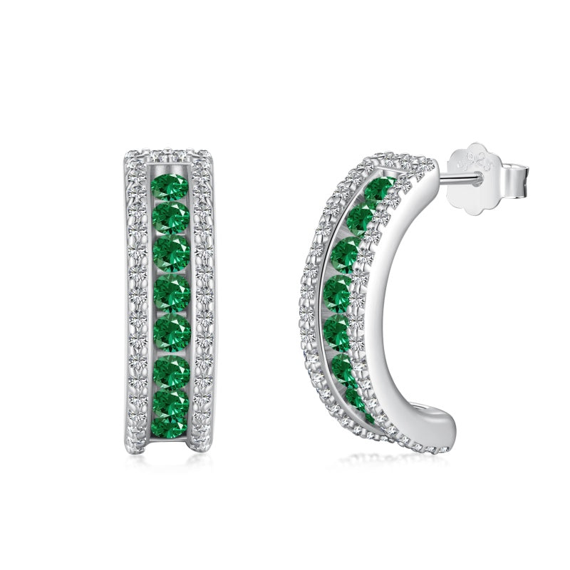 Green Emerald Earrings
