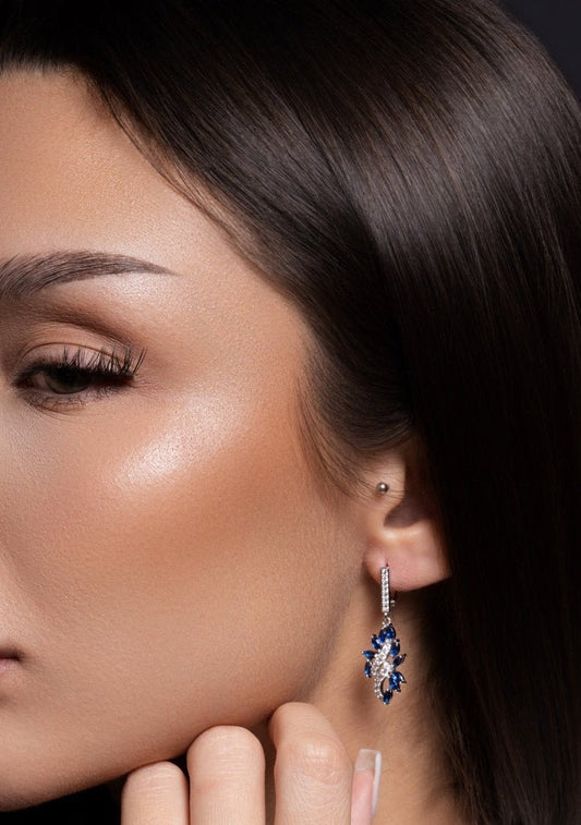 Blue Droplits Earrings - Luméra Designs