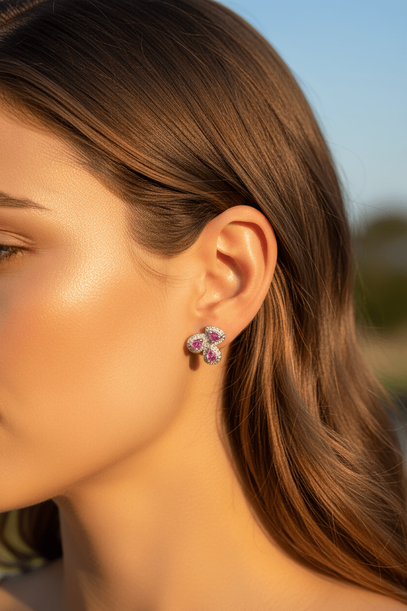 Trinity Drop Studs - Luméra Designs