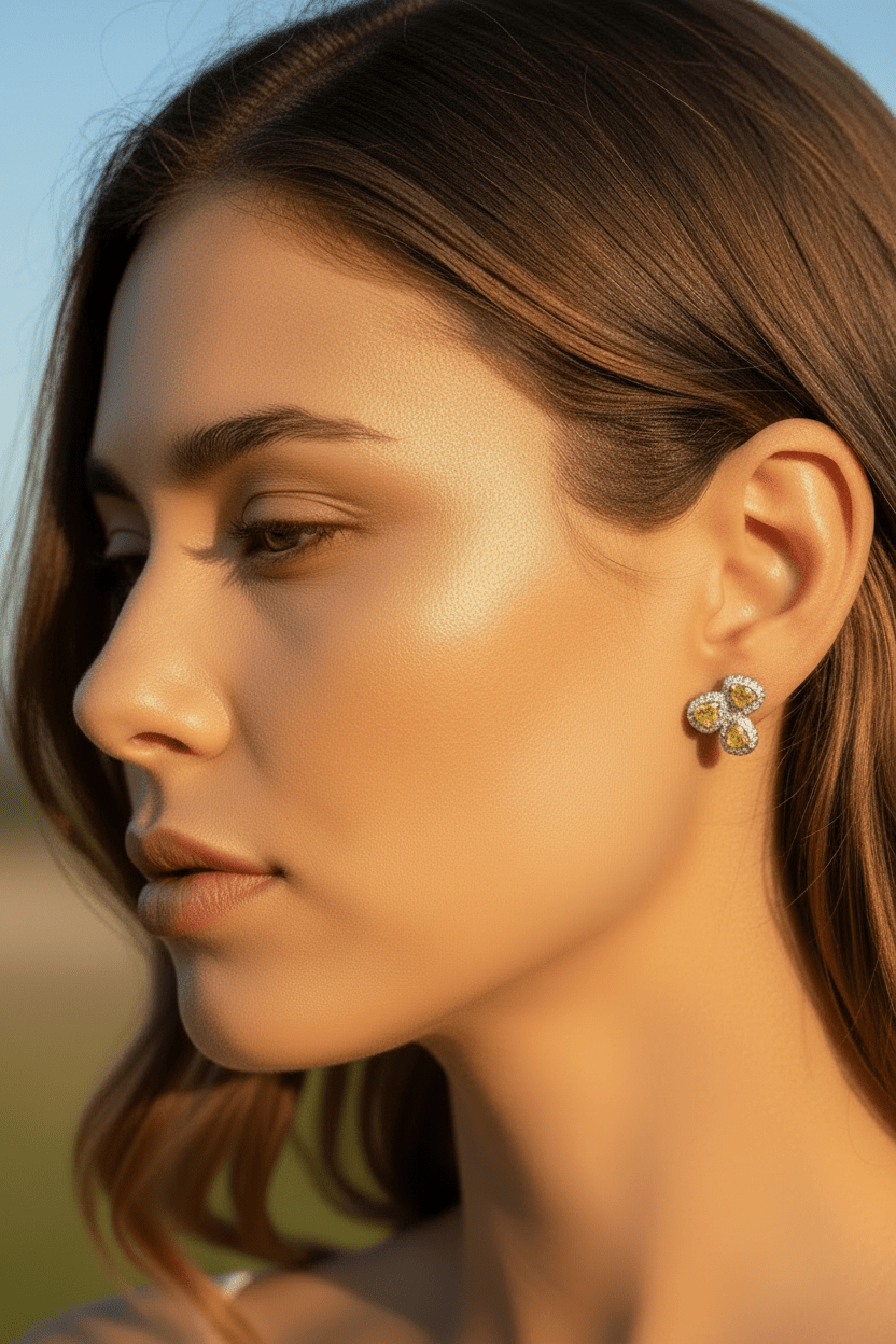 Trinity Drop Studs - Luméra Designs