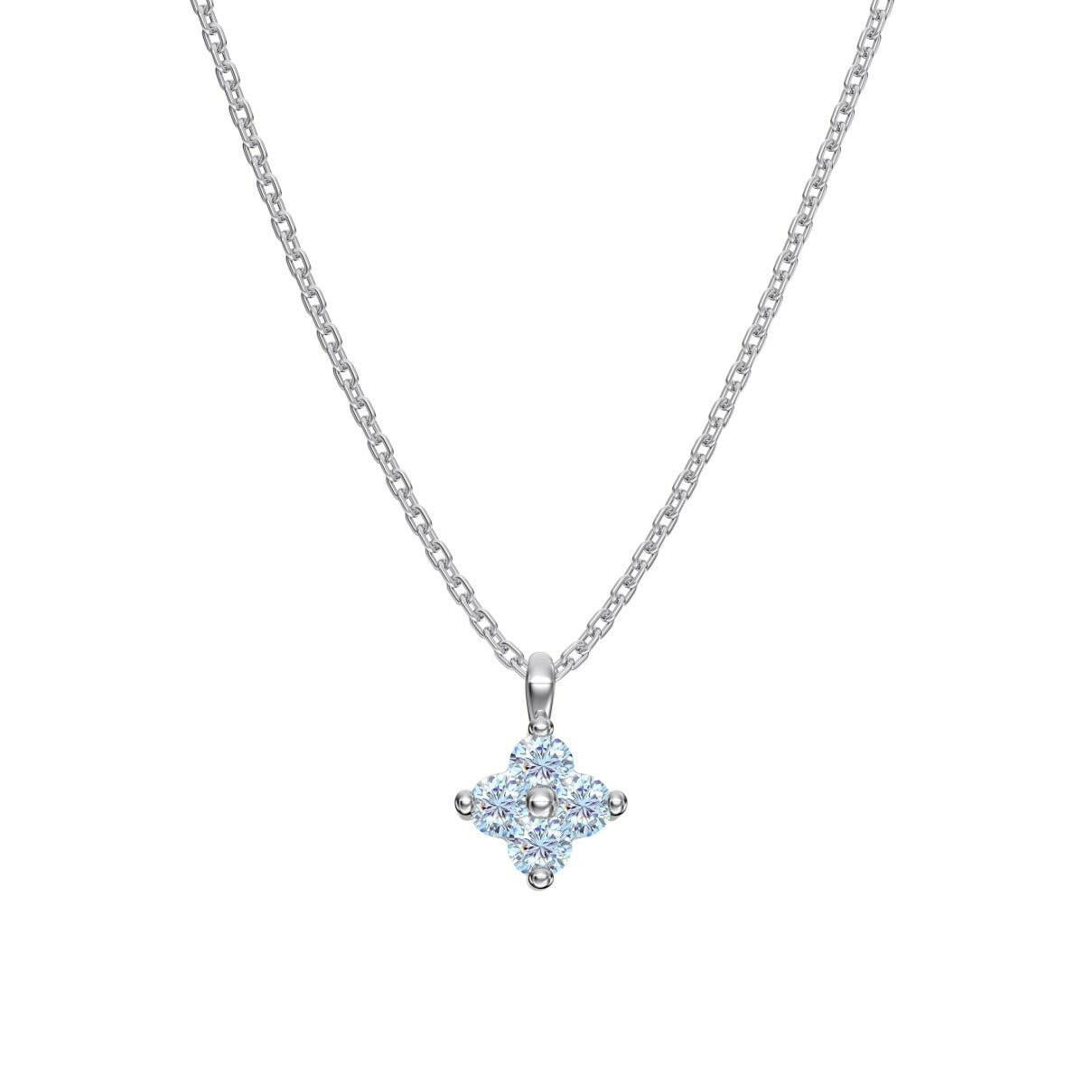 Baby Blue Flower Necklace - Luméra Designs