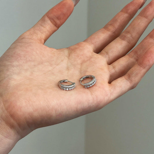 Double Lined Hoop Earrings - Luméra Designs