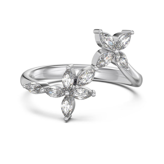 handcrafted flower ring luxury jewelry Kuwait