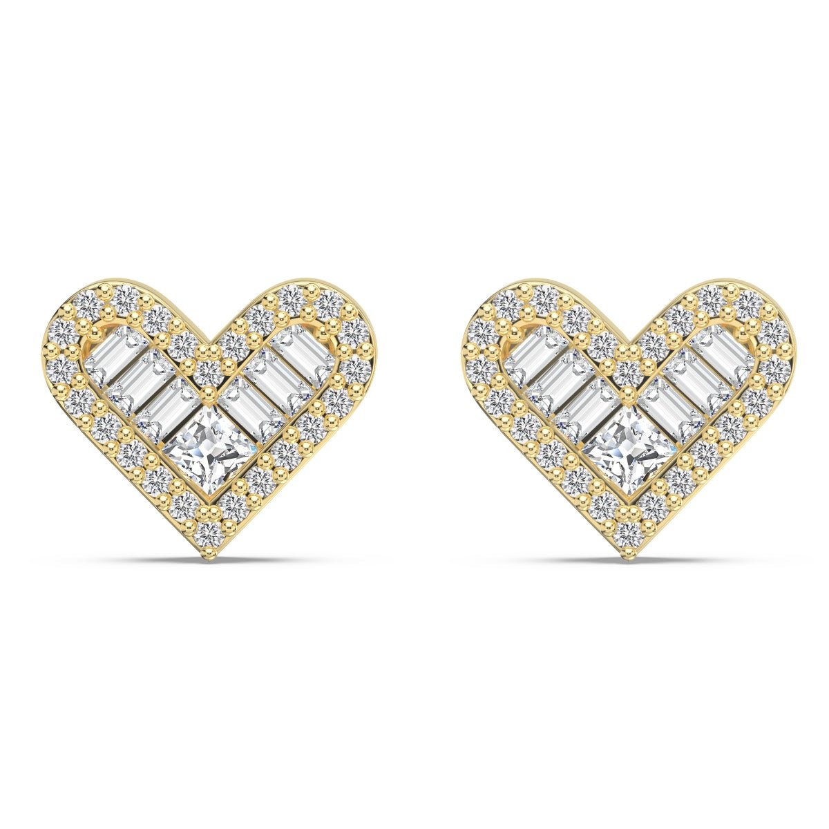 Crystal Heart Stud - Luméra Designs