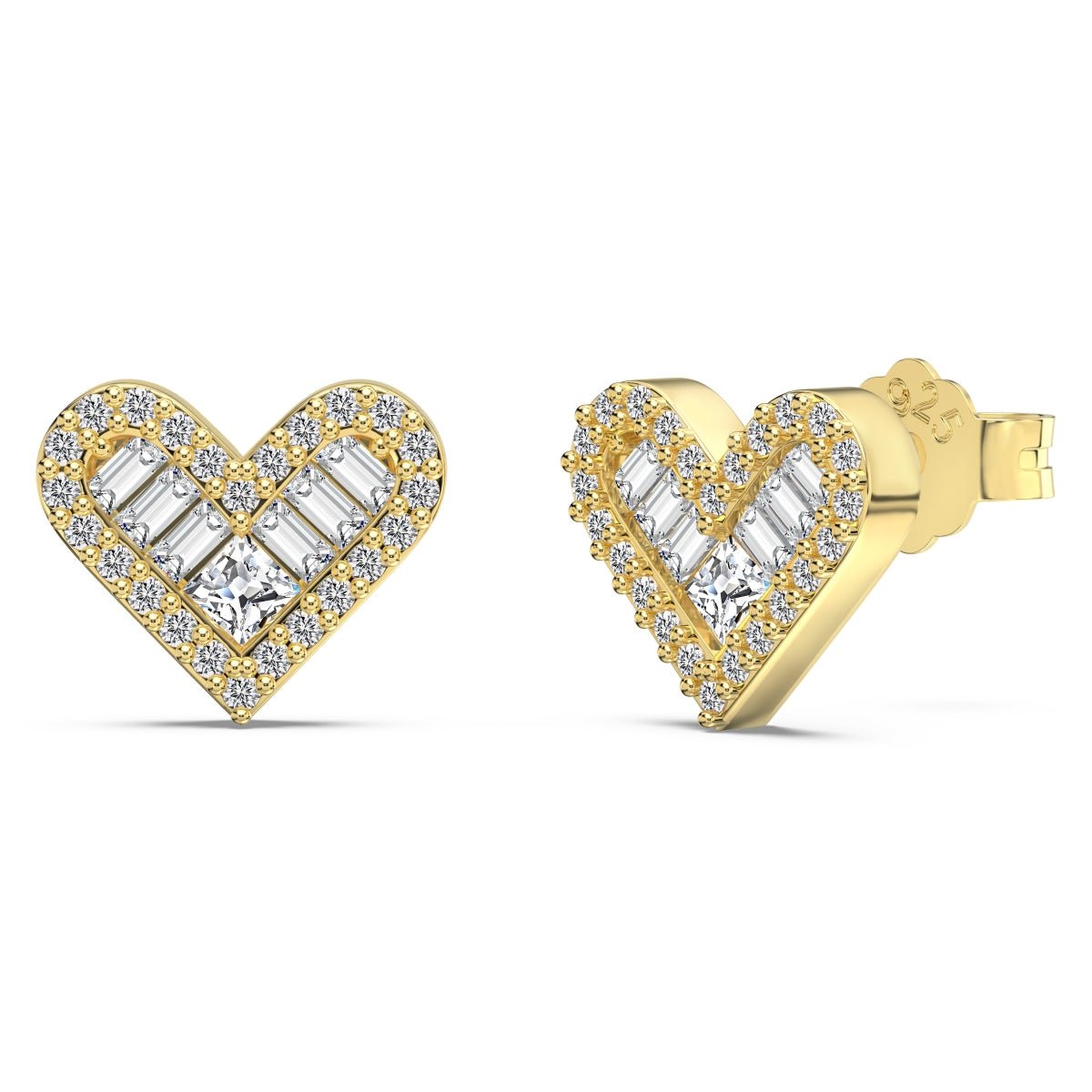 Crystal Heart Stud - Luméra Designs
