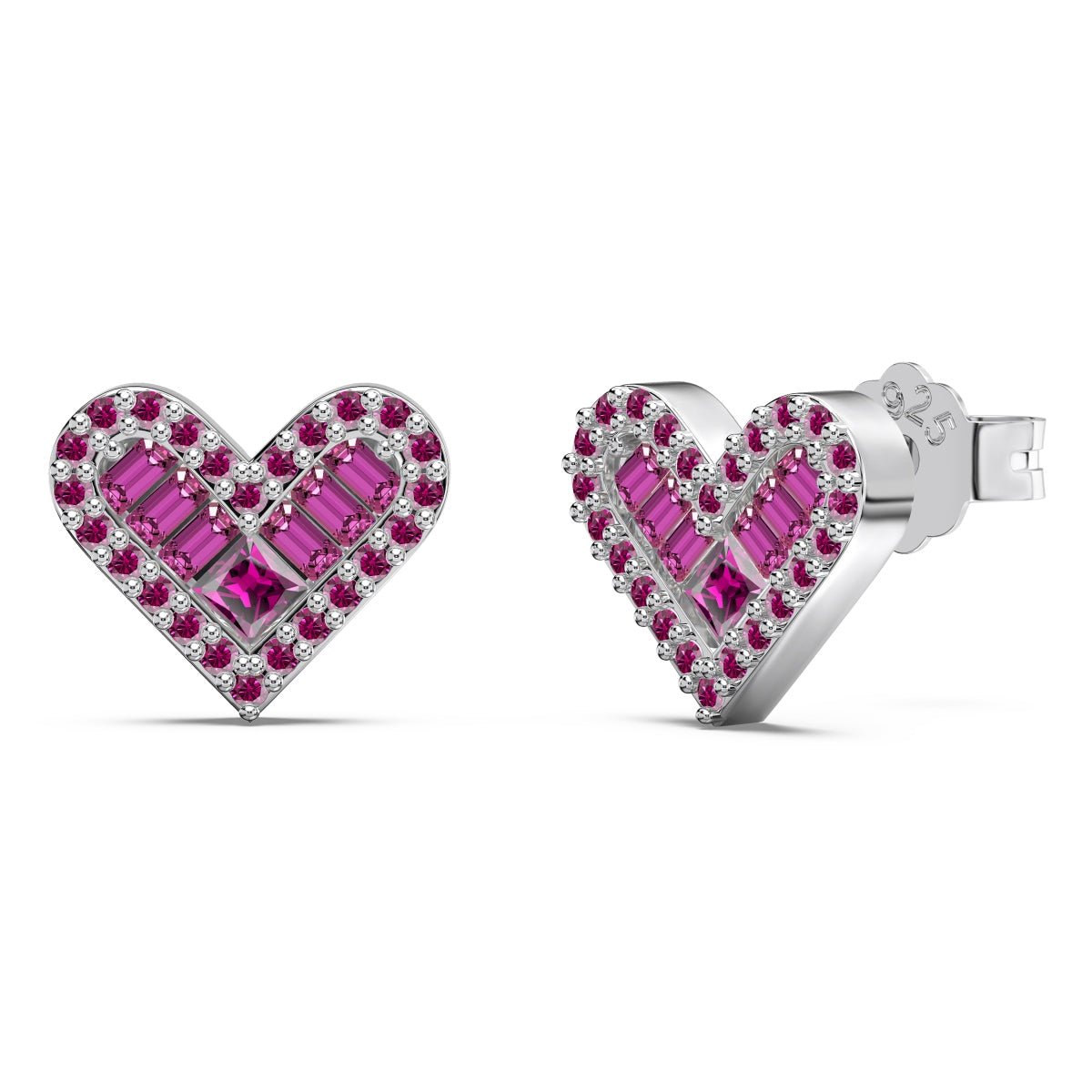 Crystal Heart Stud - Luméra Designs