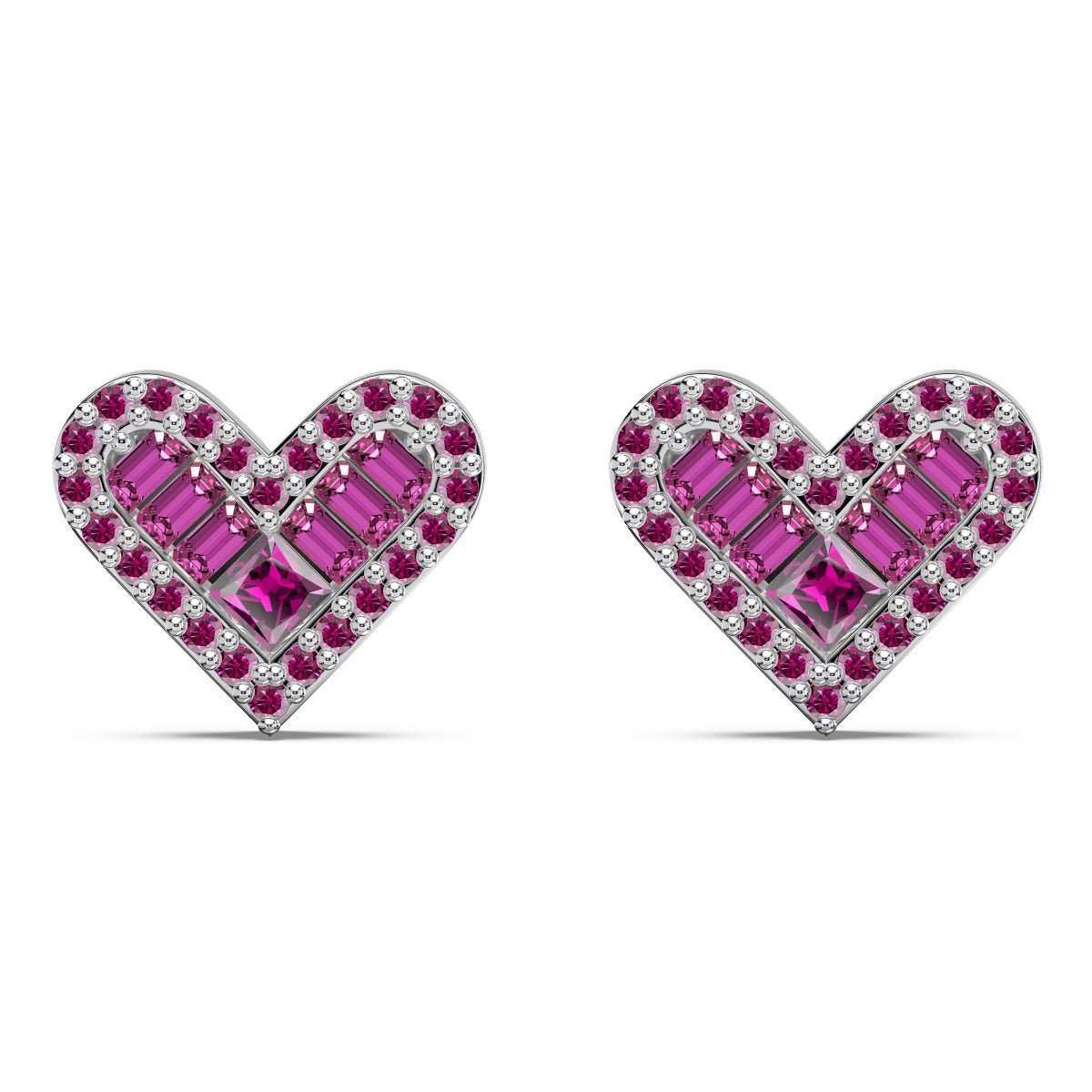 Crystal Heart Stud - Luméra Designs