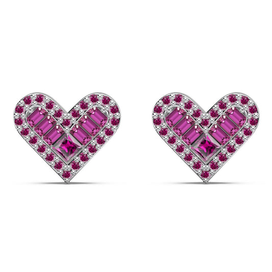 Crystal Heart Stud - Luméra Designs