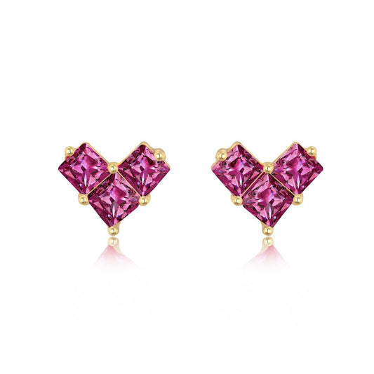 Baby Heart Crystal Stud - Luméra Designs