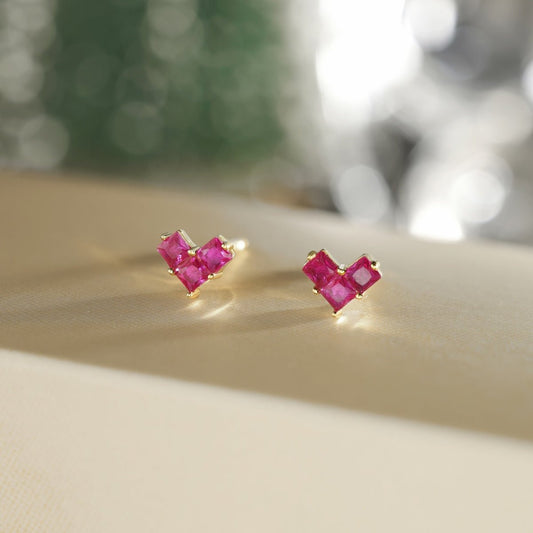 Baby Heart Crystal Stud - Luméra Designs