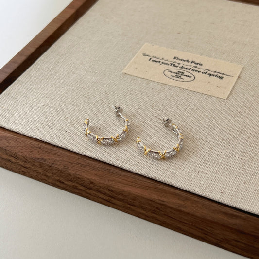 Gold Criss-Cross Earrings