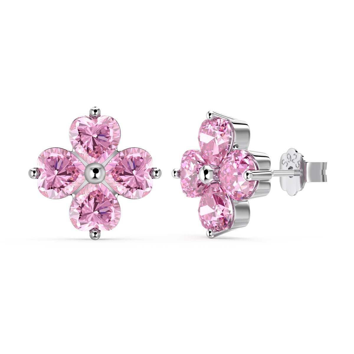 luxury flower earrings handcrafted, elegant flower earrings sterling silver