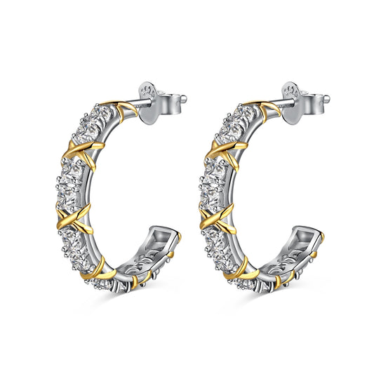 Gold Criss-Cross Earrings