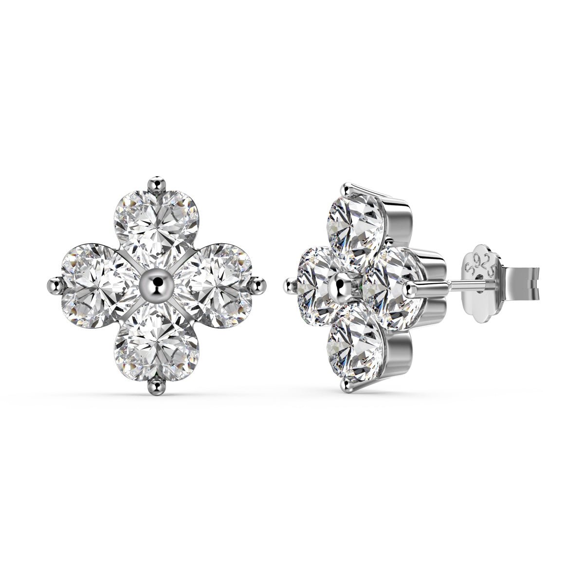 handcrafted flower earrings luxury jewelry Kuwait