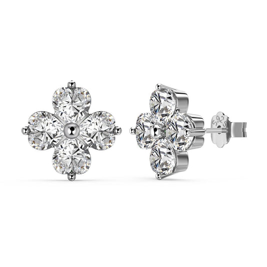 handcrafted flower earrings luxury jewelry Kuwait