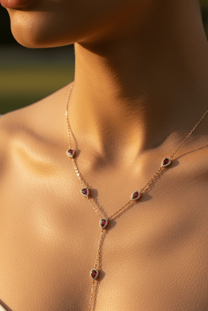 Émeraude Drop Necklace - Luméra Designs