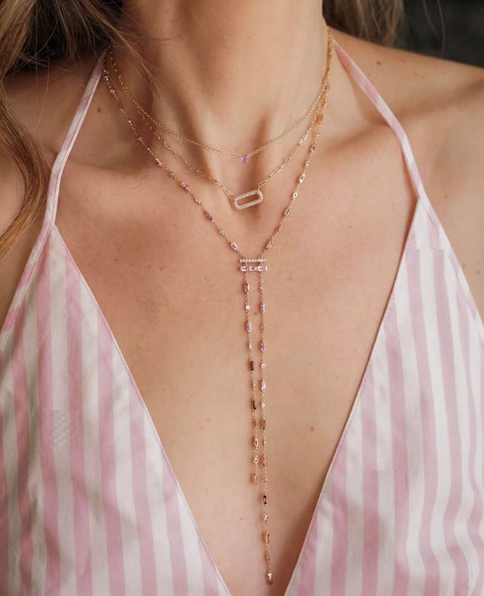 Iced out Lariat Necklace - Luméra Designs
