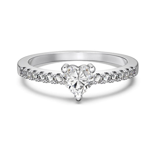 Heart Shaped Ring sterling silver handcrafted Kuwait designer jewelry elegant