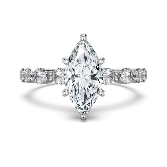 handcrafted marquise cut solitaire ring luxury jewelry Kuwait