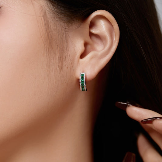 Green Emerald Earrings