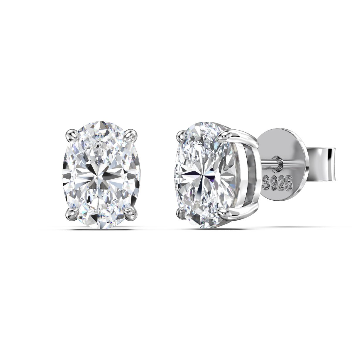 handcrafted oval stud earrings luxury jewelry Kuwait