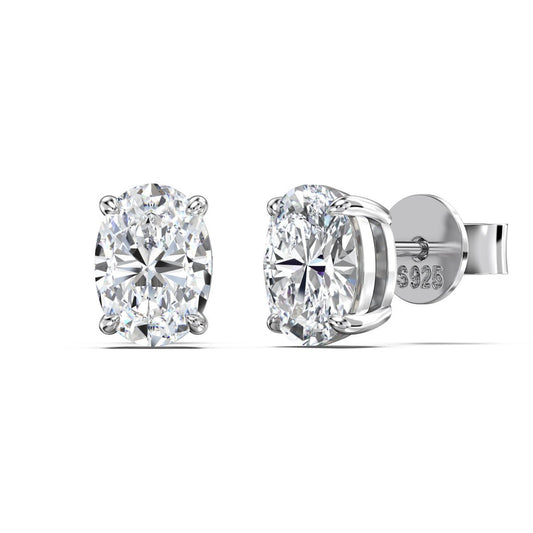 handcrafted oval stud earrings luxury jewelry Kuwait